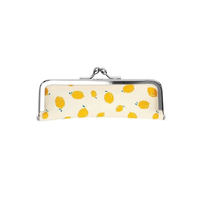 がま口 印鑑ケース / モチーフジャガード3.8印鑑ケース レモンクリーム