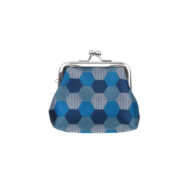 和文様2.5角マチ 亀甲青｜京都のがま口専門店 公式通販サイト『ぽっちり』