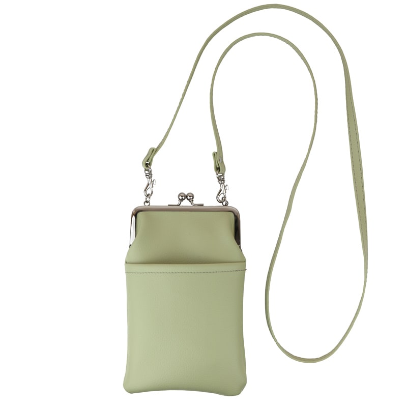 シュリンク3.5スマホショルダー レモンイエロー｜京都のがま口専門店