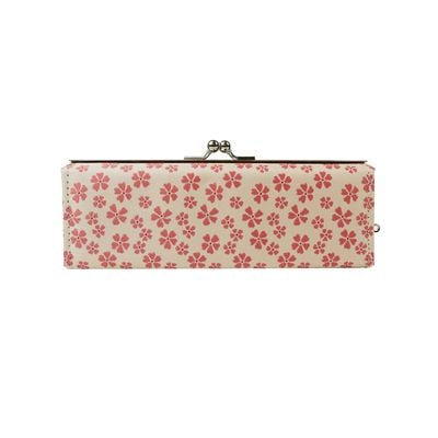 がま口 メガネケース / モチーフジャガード5.7メガネケース サクラクリーム