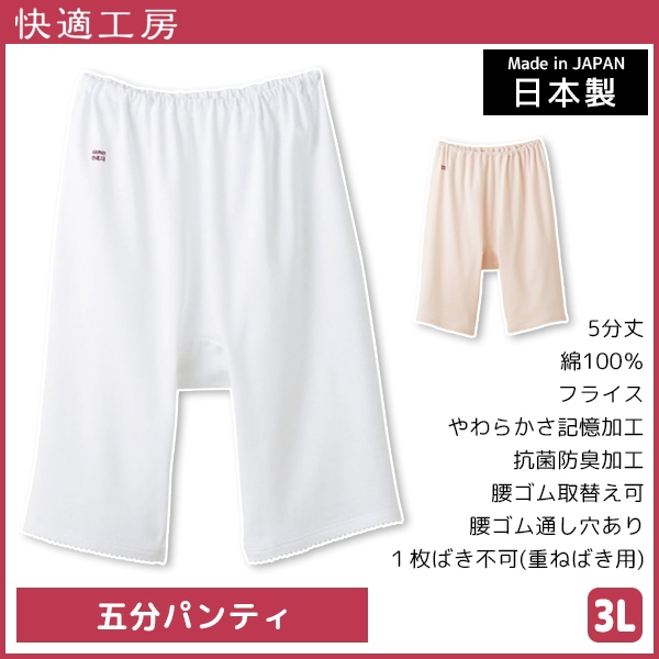 ��Ŭ��˼ ��ʬ�ѥ�ƥ� 3L������ �礭�������� ��100% ������ ���� GUNZE[KQ3066-3L]