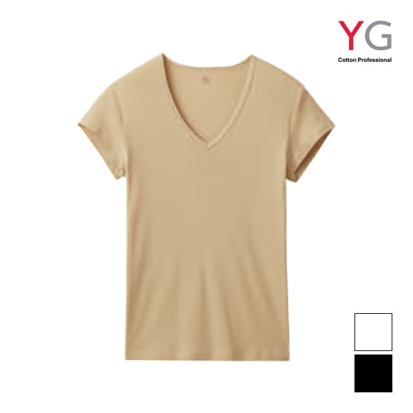 YG ワイジー NEXTRA+ COOL 汗取り付きVネックTシャツ フライス