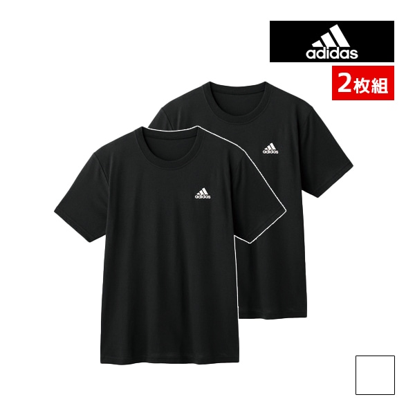 adidas アディダス 半袖丸首 Tシャツ 2枚組 グンゼ GUNZE