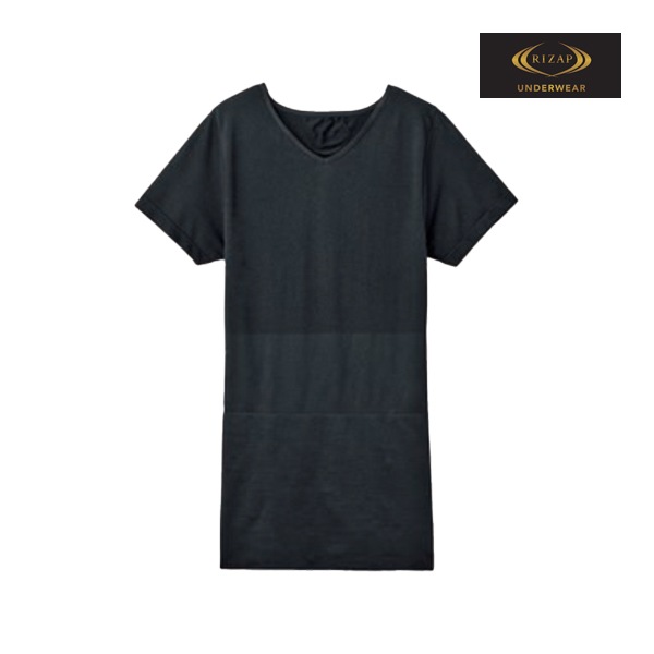 RIZAP ライザップ メンズ シームレス レギュラー VネックTシャツ