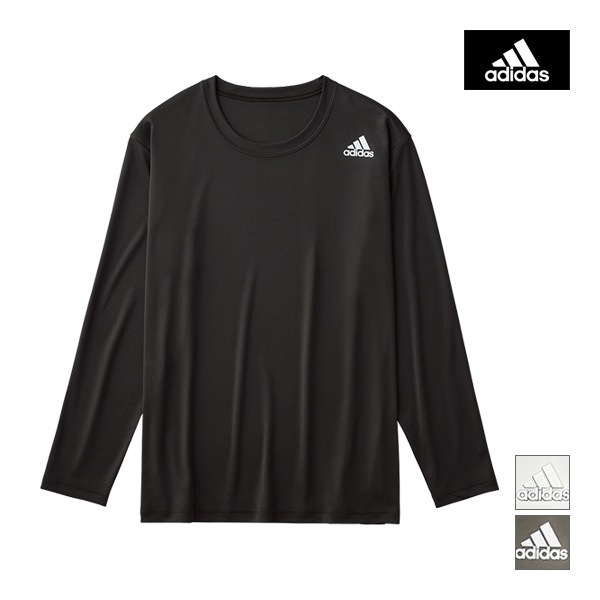 adidas アディダス クルーネックロングスリーブ 長袖丸首 グンゼ GUNZE