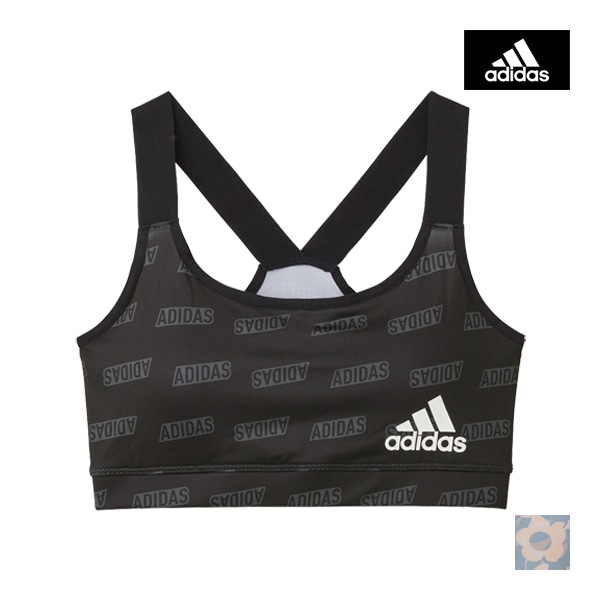 adidas アディダス サイドロゴ ハーフトップ スポーツブラジャー