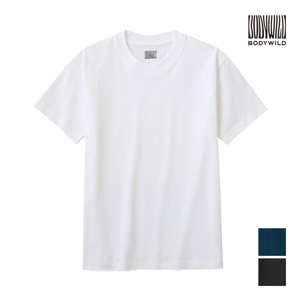 BODYWILD ボディワイルド クルーネックTシャツ 綿100％ 半袖丸首 