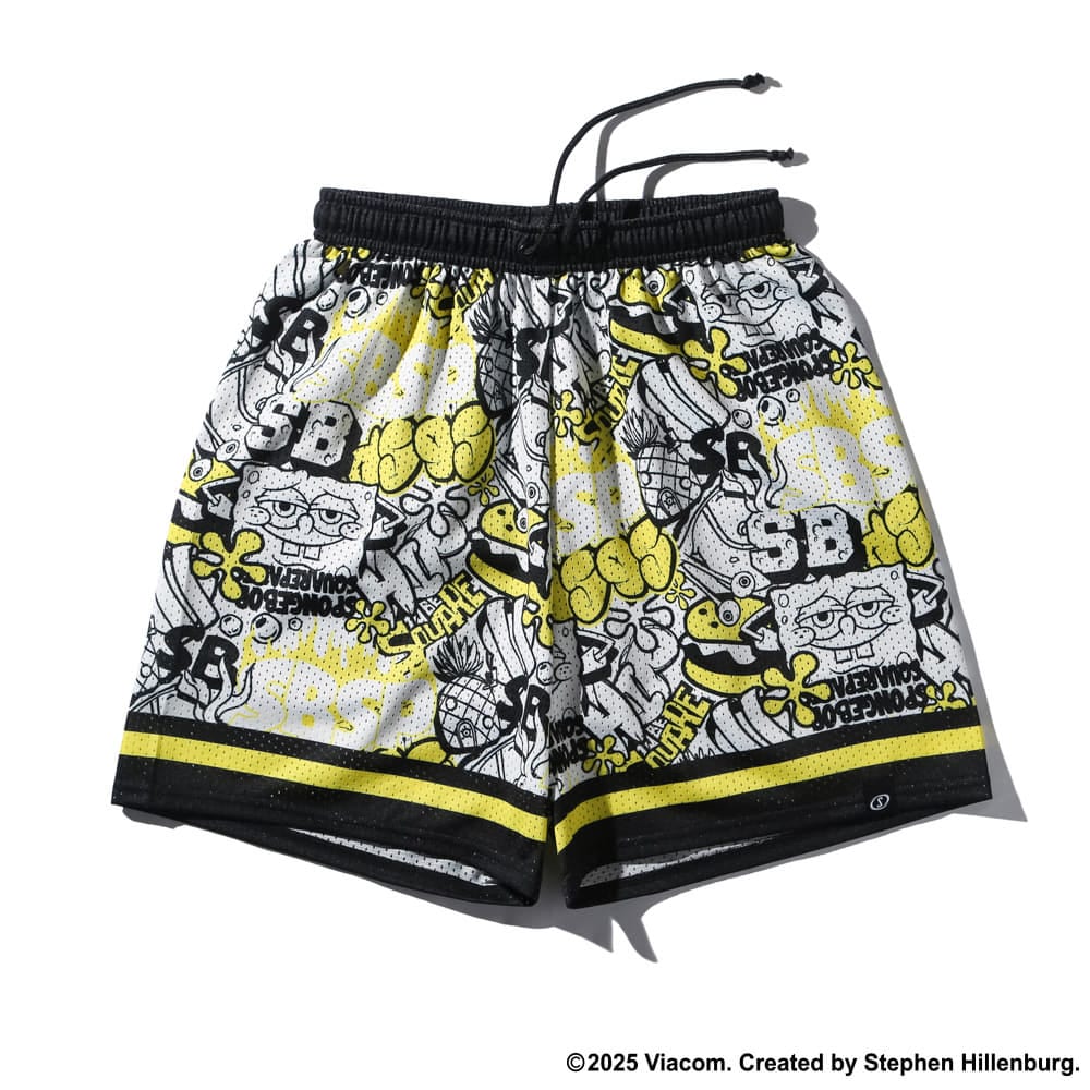 ジュニア ジャージーショーツ スポンジ・ボブ グラフィティ SJP25187S【4カラー展開】