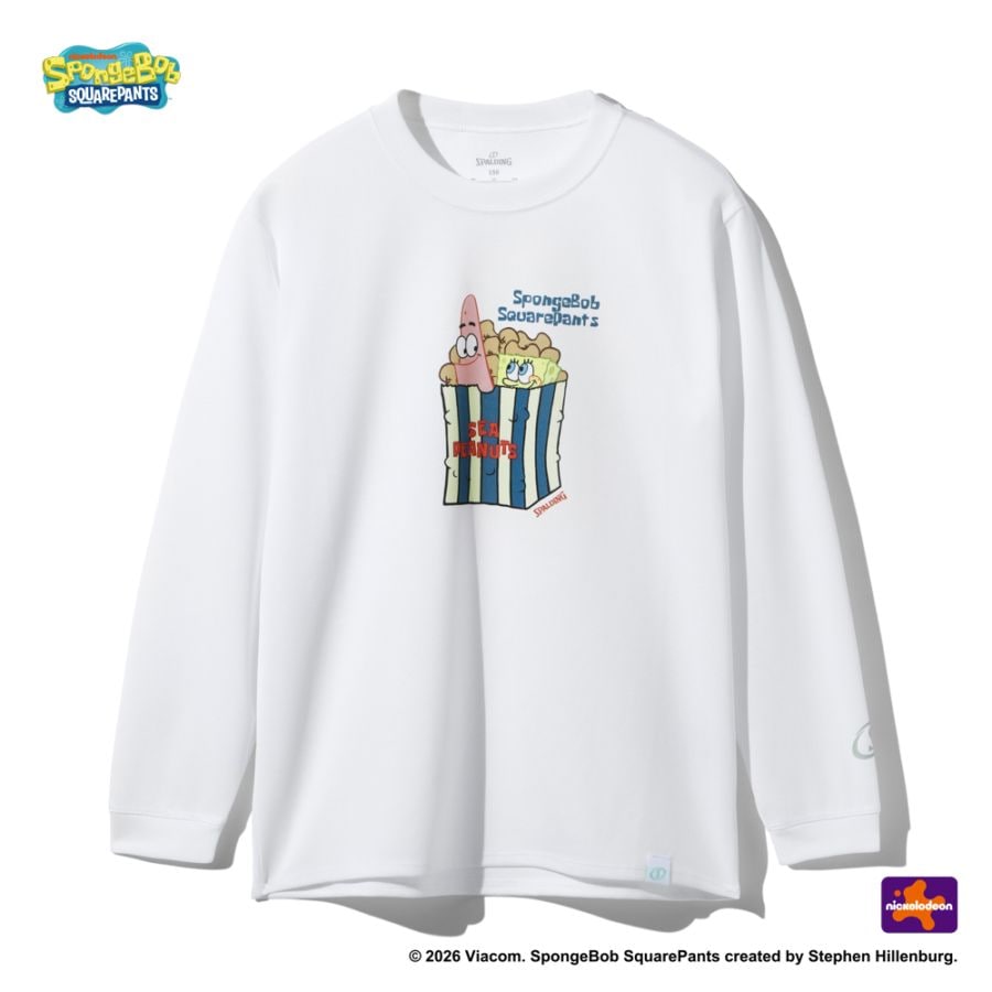 【8/21(金)発売】ジュニア ロングスリーブTシャツ スポンジ･ボブ シーピーナッツ SJT26154S【3カラー展開】