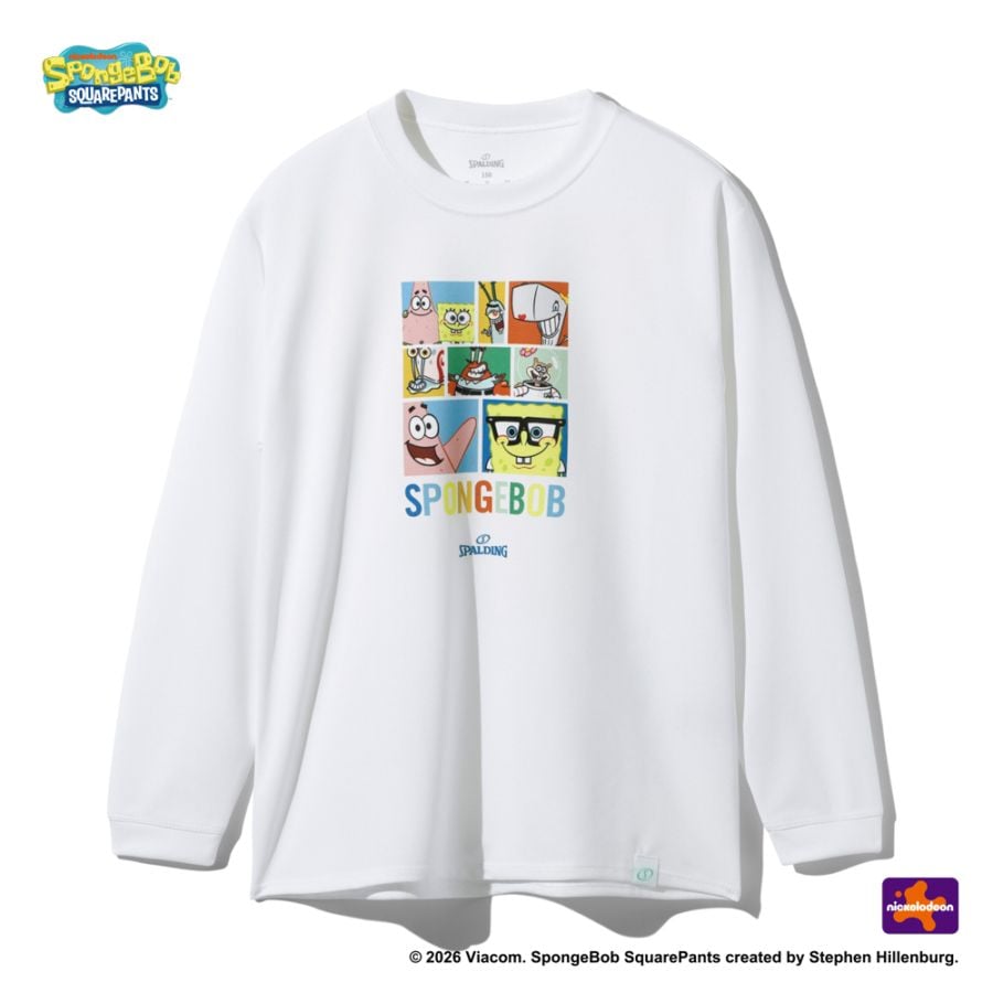 【8/21(金)発売】ジュニア ロングスリーブTシャツ スポンジ・ボブ ビッグフェイス キャラクターズ SJT26157S【3カラー展開】