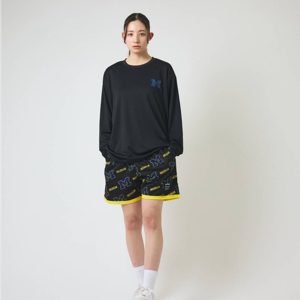 ロングスリーブTシャツ ミシガン ユニバーシティ ウルバリンズ バスケットボール SMT26138M【3カラー展開】
