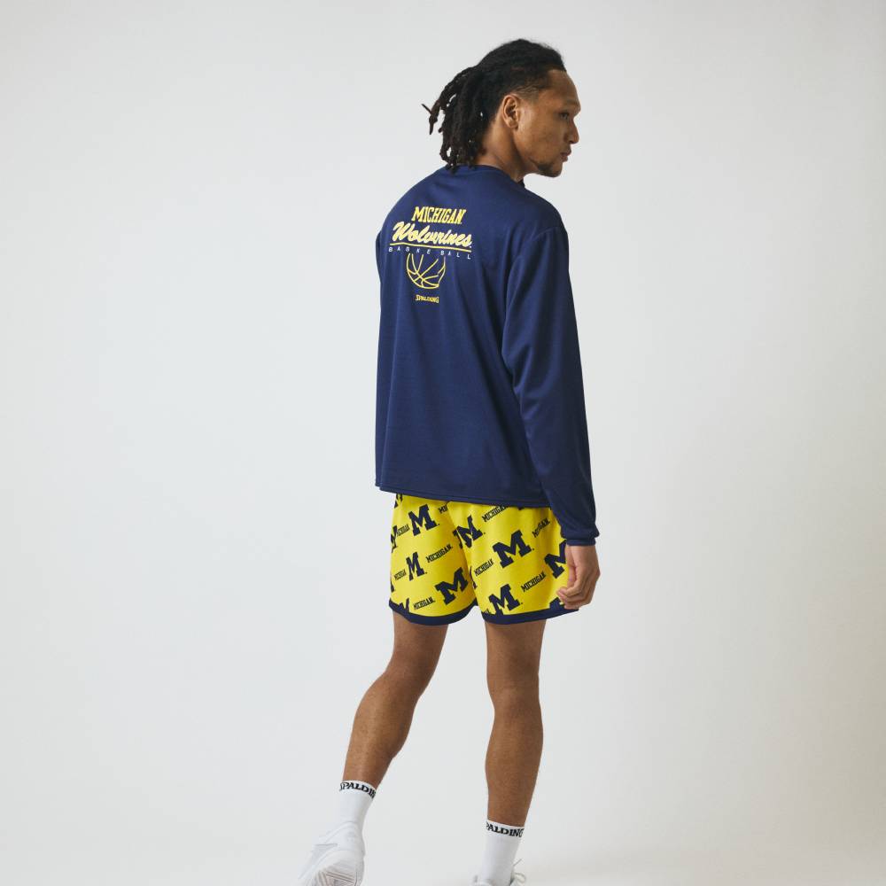 ロングスリーブTシャツ ミシガン ユニバーシティ ウルバリンズ バスケットボール SMT26138M【3カラー展開】