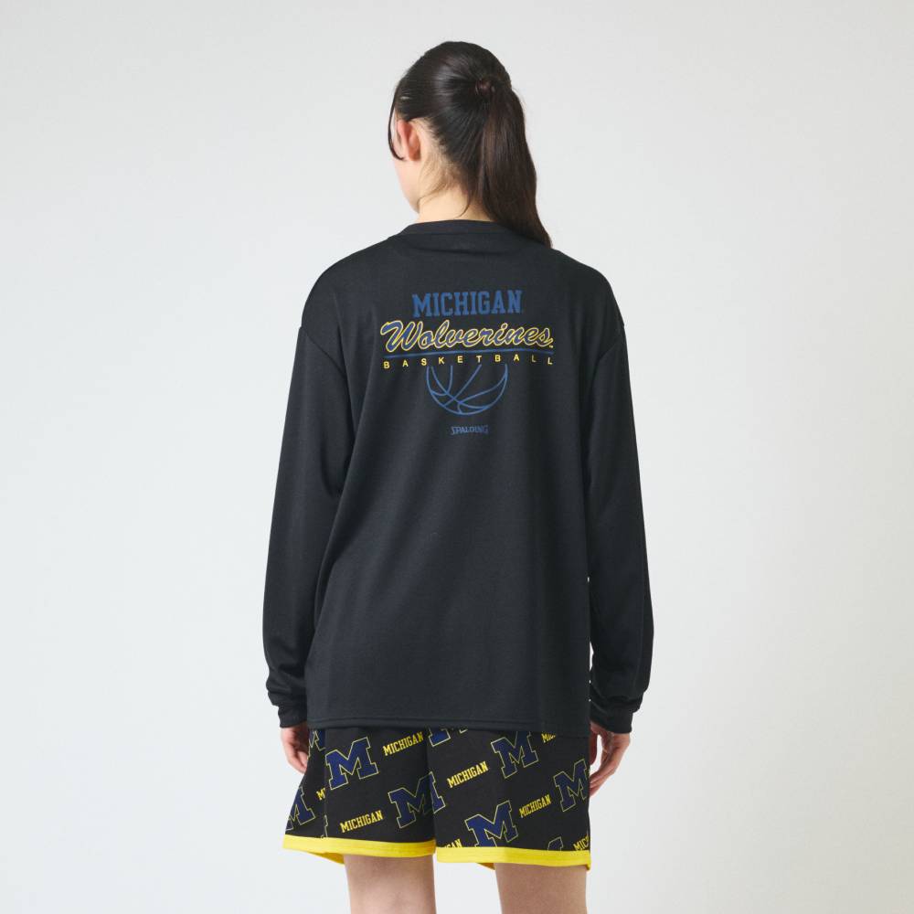 神戸医療福祉大学 バスケットボール部 ロングTシャツ ロングスリーブTシャツ ミシガン ユニバーシティ ウルバリンズ
