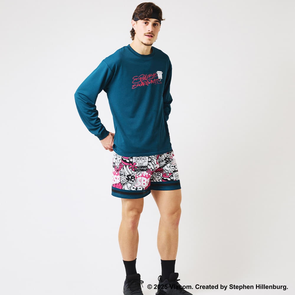 ロングスリーブTシャツ スポンジ・ボブ グラフィティ SMT25155S【4カラー展開】