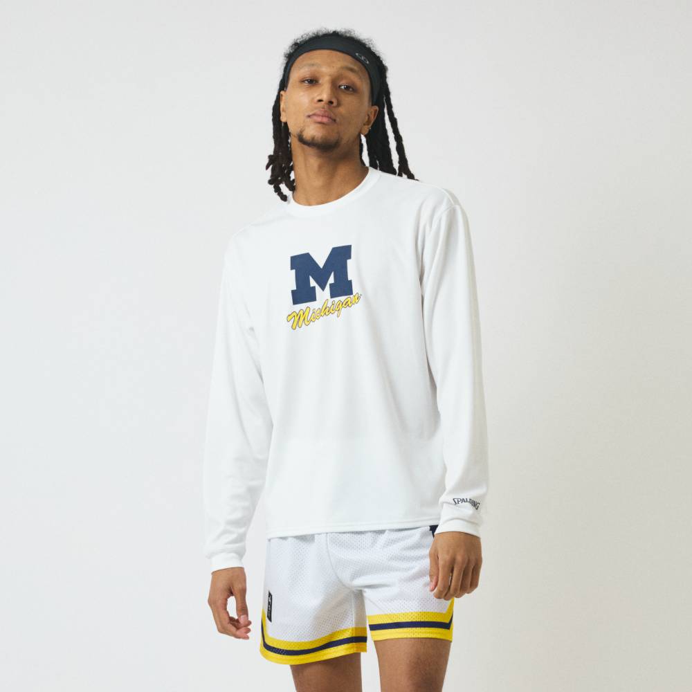実践学園　ロングスリーブシャツ XL 9/4(金)発売】ロングスリーブTシャツ ミシガン M ロゴ クラシック