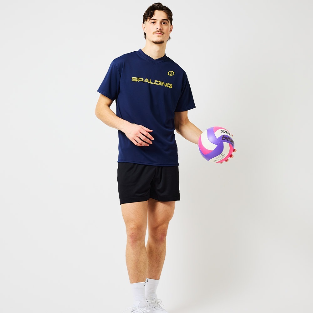 バレーボール Vネック Tシャツ ネオン ロゴ SMT25020V【4カラー展開】