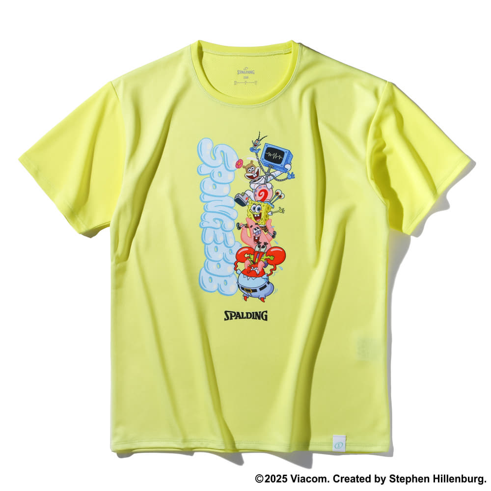 SPALDING バスケットボール ジュニア Tシャツ スポンジ・ボブ キャラクターズ SJT25178S【3カラー展開】