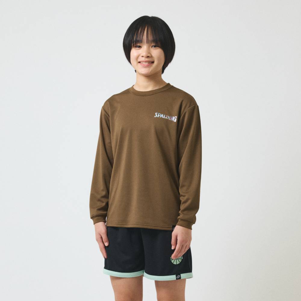 ジュニア ロングスリーブ Tシャツ ホログラム ワードマーク SJT26148【5カラー展開】