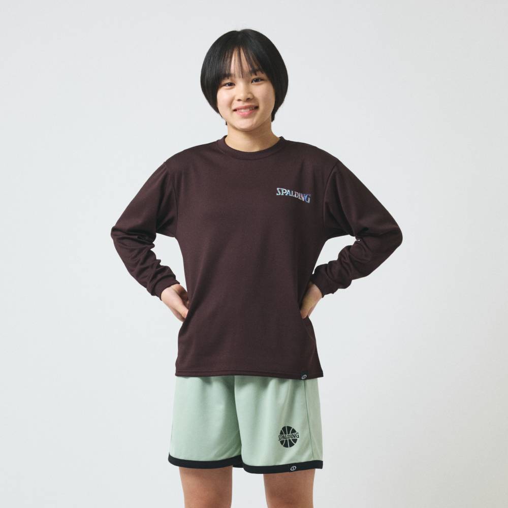 ジュニア ロングスリーブ Tシャツ ホログラム ワードマーク SJT26148【5カラー展開】