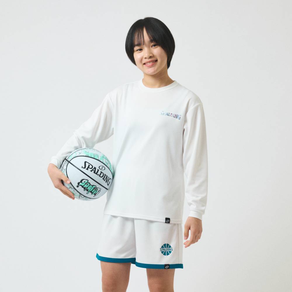 ジュニア ロングスリーブ Tシャツ ホログラム ワードマーク SJT26148【5カラー展開】