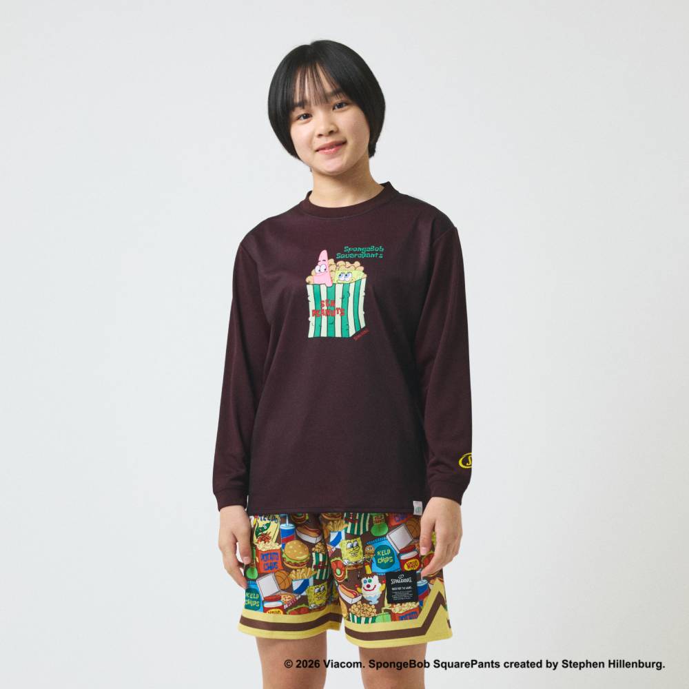 ジュニア ロングスリーブTシャツ スポンジ・ボブ シーピーナッツ SJT26154S【3カラー展開】