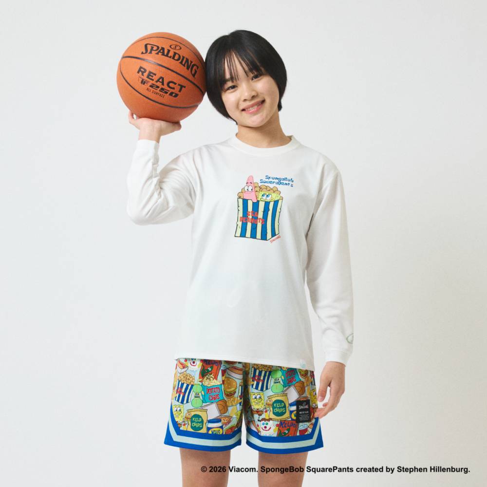 ジュニア ロングスリーブTシャツ スポンジ・ボブ シーピーナッツ SJT26154S【3カラー展開】