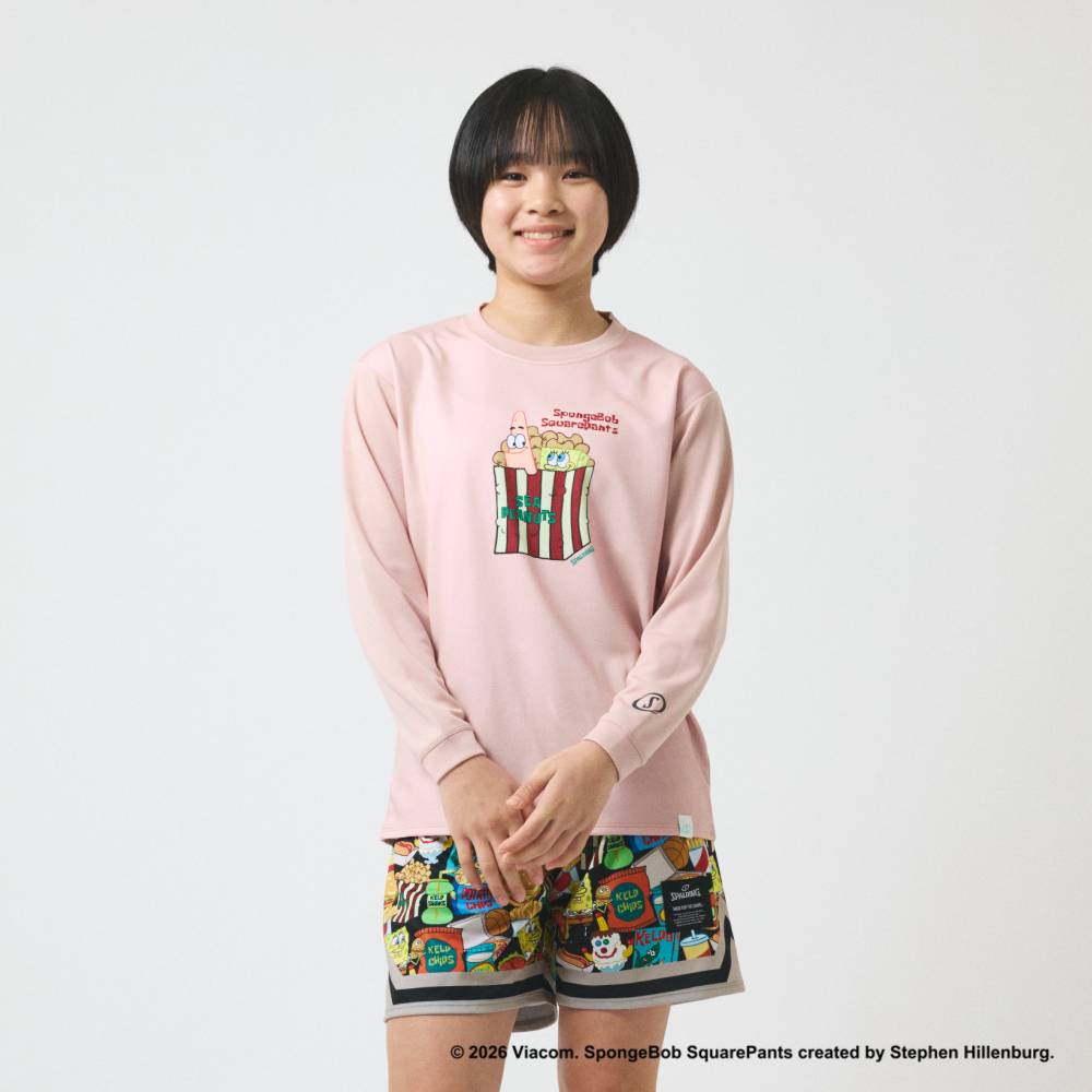 ジュニア ロングスリーブTシャツ スポンジ・ボブ シーピーナッツ SJT26154S【3カラー展開】