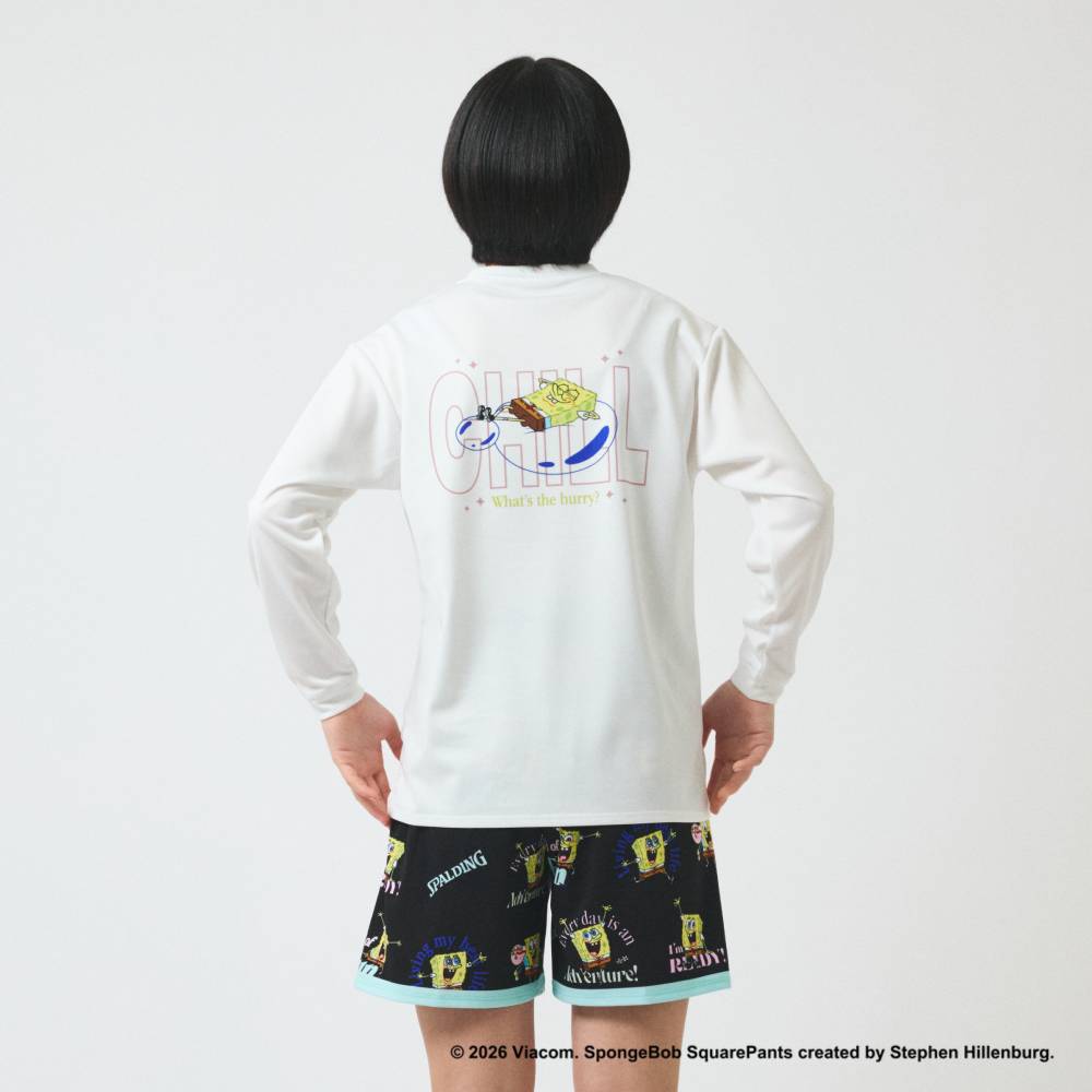 ジュニア ロングスリーブTシャツ スポンジ・ボブ チル SJT26156S【3カラー展開】