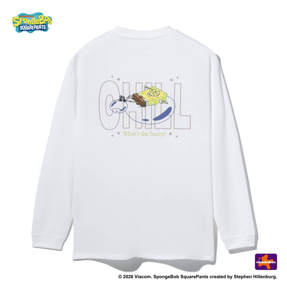 ジュニア ロングスリーブTシャツ スポンジ・ボブ チル SJT26156S【3カラー展開】
