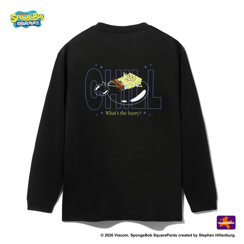 ジュニア ロングスリーブTシャツ スポンジ・ボブ チル SJT26156S【3カラー展開】
