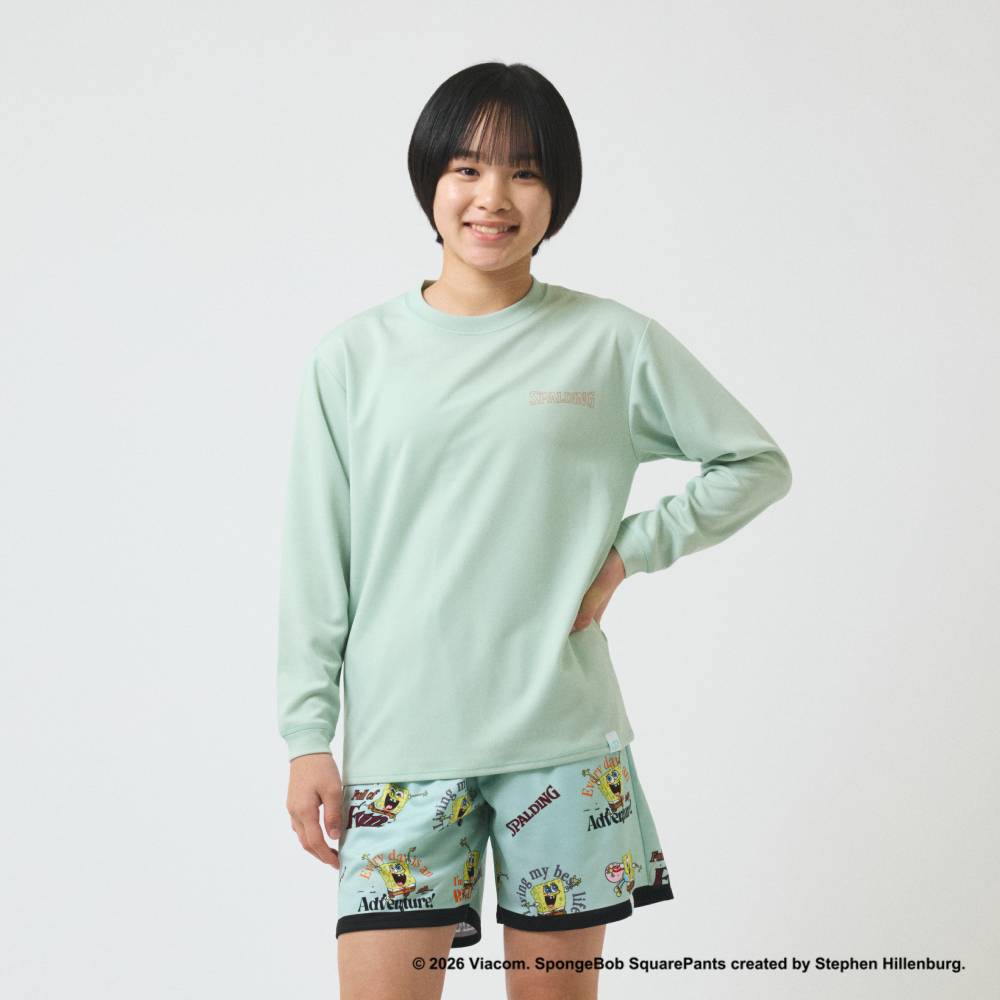 ジュニア ロングスリーブTシャツ スポンジ・ボブ チル SJT26156S【3カラー展開】