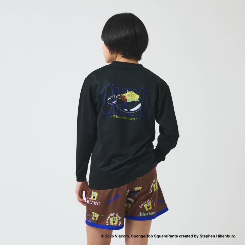 ジュニア ロングスリーブTシャツ スポンジ・ボブ チル SJT26156S【3カラー展開】