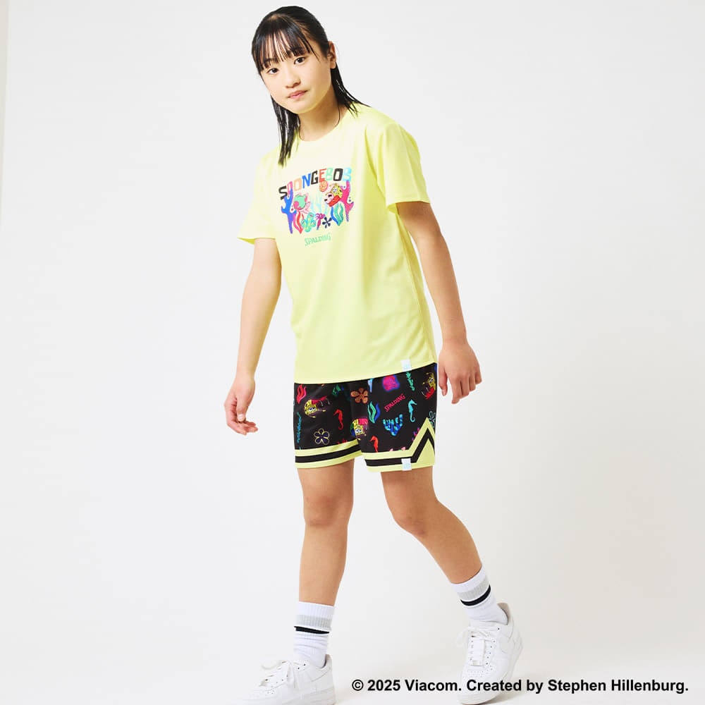 ジュニア ジャージーショーツ スポンジボブ アンダーザシー SJP25183S【3カラー展開】
