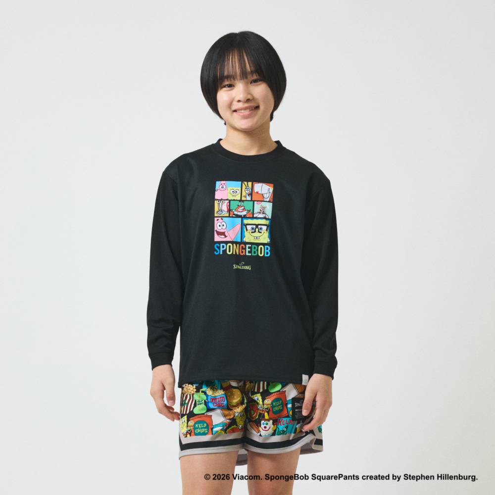 8/21(金)発売】ジュニア ロングスリーブTシャツ スポンジ・ボブ ビッグ