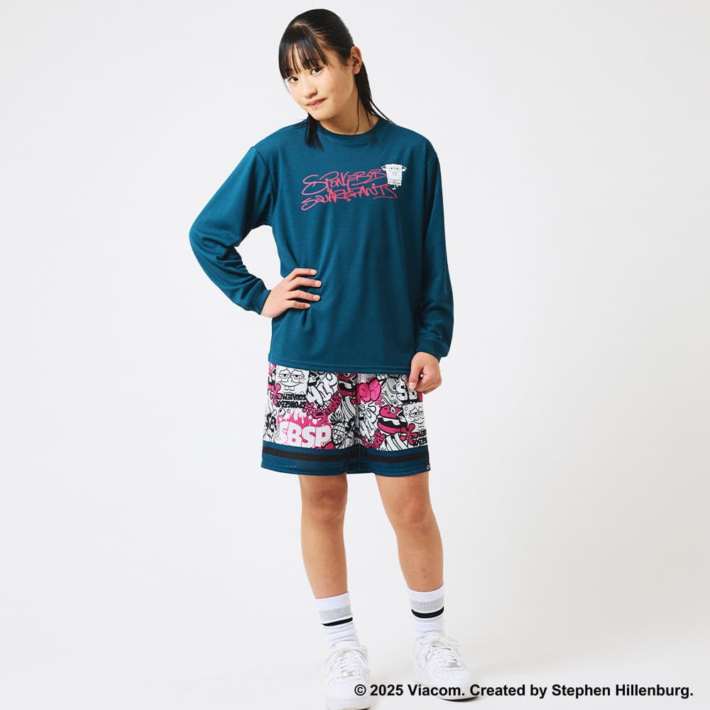 ジュニア ロングスリーブTシャツ スポンジ・ボブ グラフィティ SJT25186S【4カラー展開】