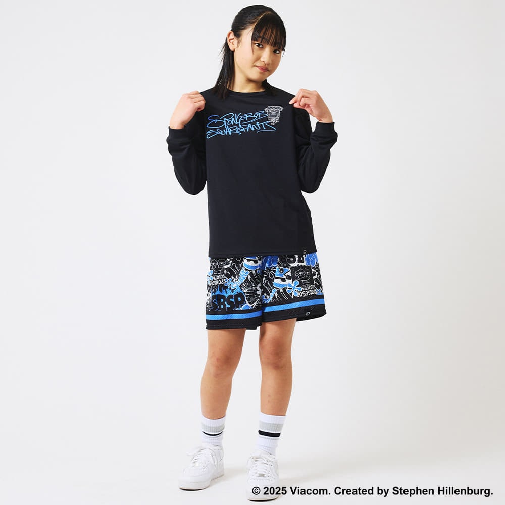 ジュニア ロングスリーブTシャツ スポンジ・ボブ グラフィティ SJT25186S【4カラー展開】