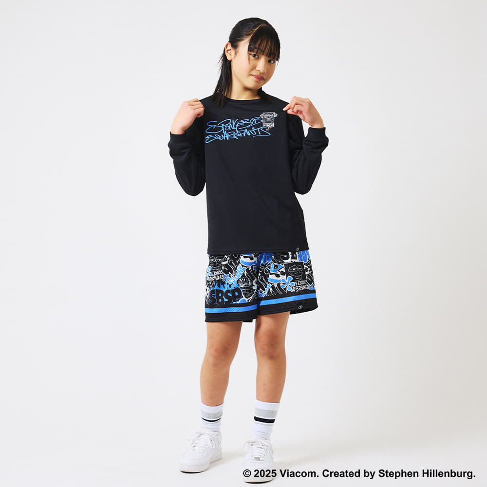 ジュニア ジャージーショーツ スポンジ・ボブ グラフィティ SJP25187S【4カラー展開】