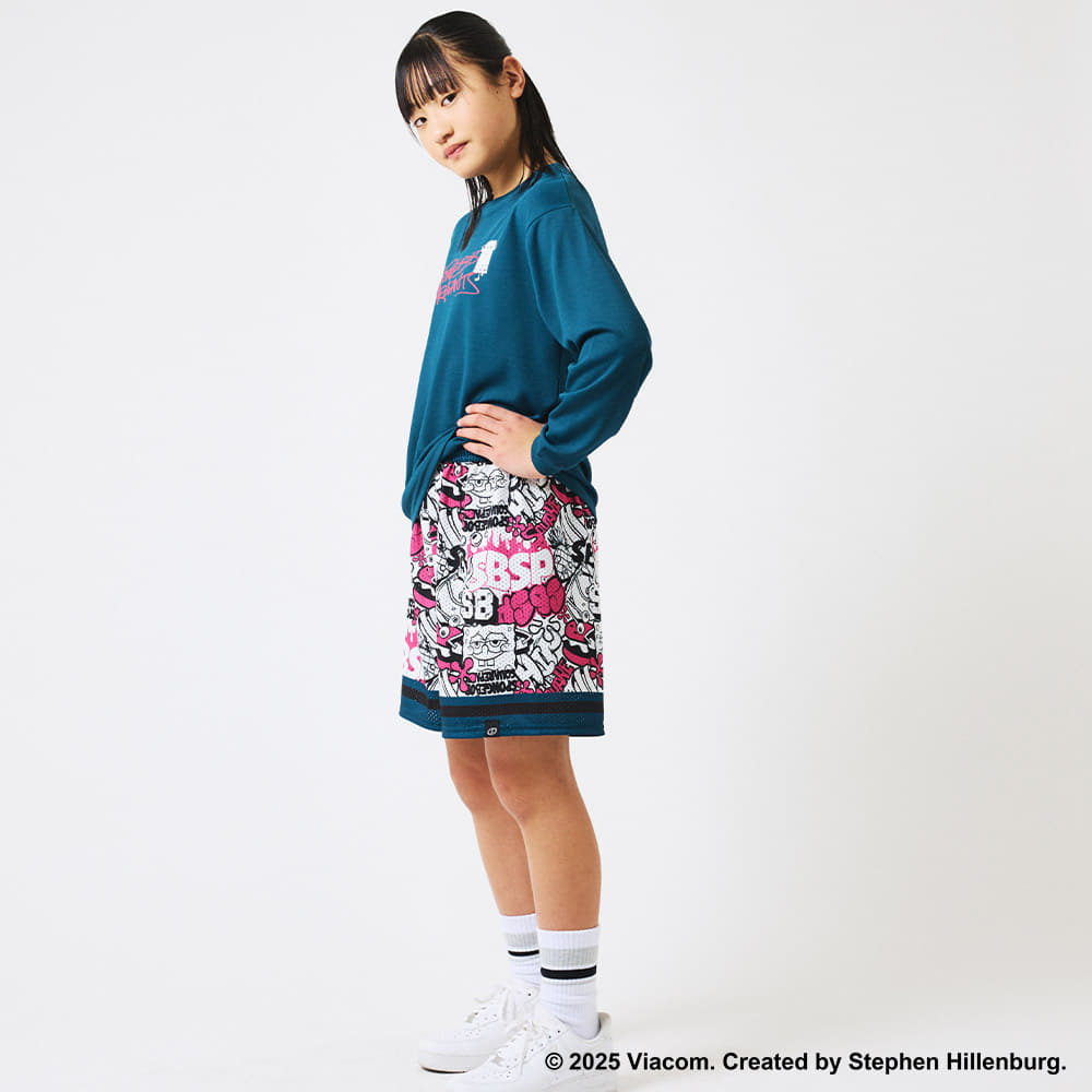 ジュニア ジャージーショーツ スポンジ・ボブ グラフィティ SJP25187S【4カラー展開】