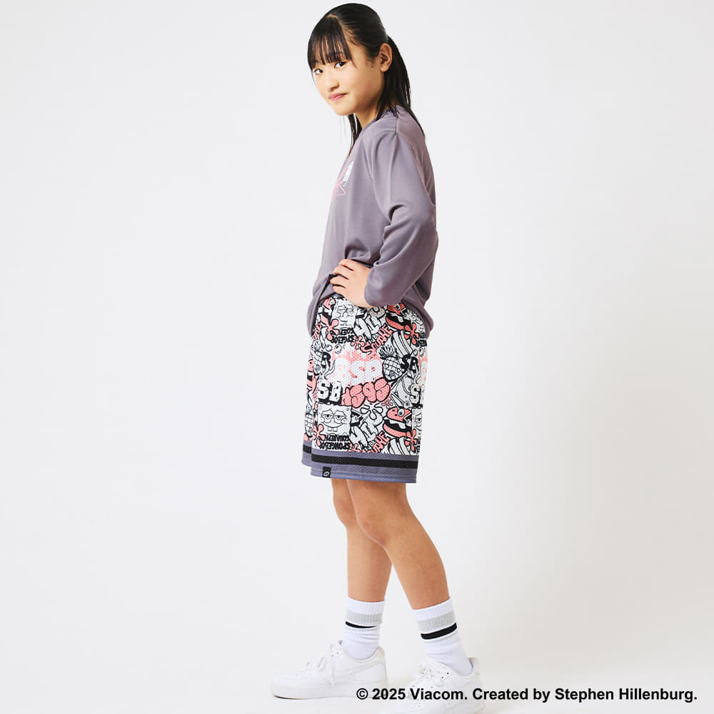 ジュニア ジャージーショーツ スポンジ・ボブ グラフィティ SJP25187S【4カラー展開】