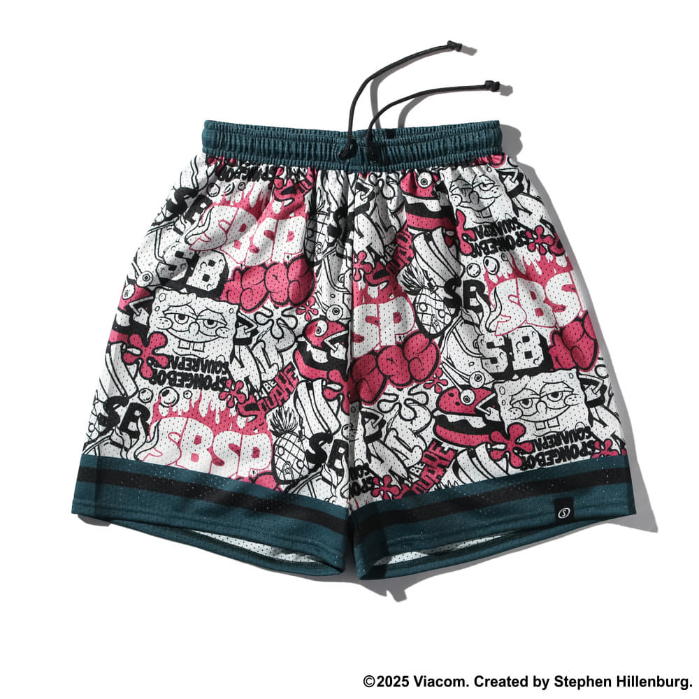 ジュニア ジャージーショーツ スポンジ・ボブ グラフィティ SJP25187S【4カラー展開】