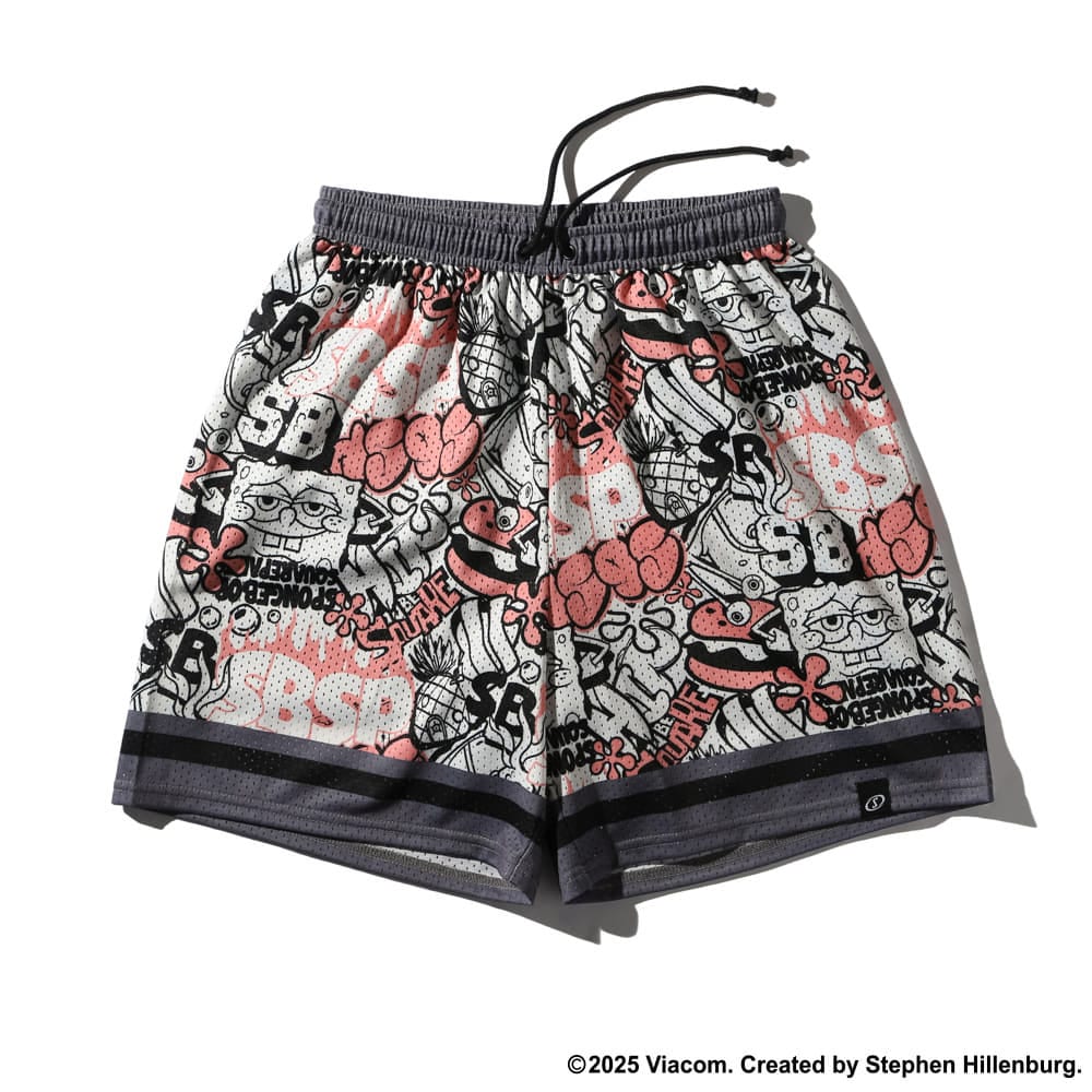 ジュニア ジャージーショーツ スポンジ・ボブ グラフィティ SJP25187S【4カラー展開】