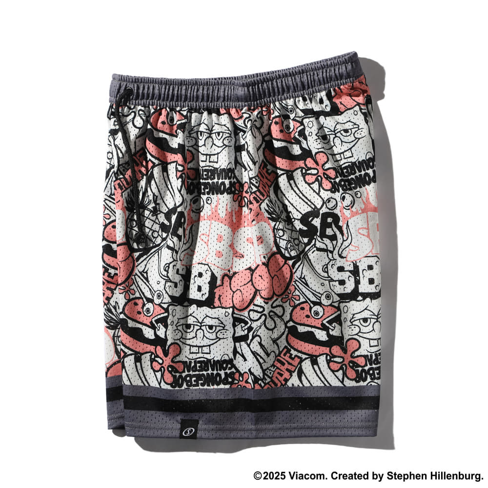 ジュニア ジャージーショーツ スポンジ・ボブ グラフィティ SJP25187S【4カラー展開】
