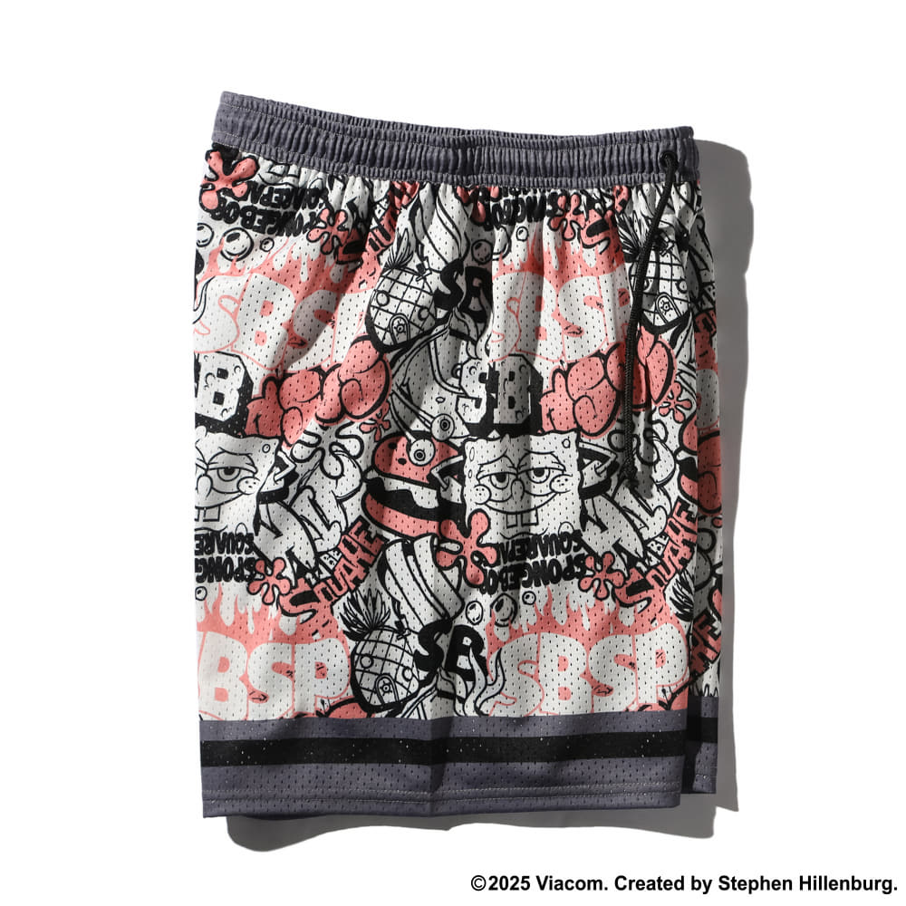 ジュニア ジャージーショーツ スポンジ・ボブ グラフィティ SJP25187S【4カラー展開】