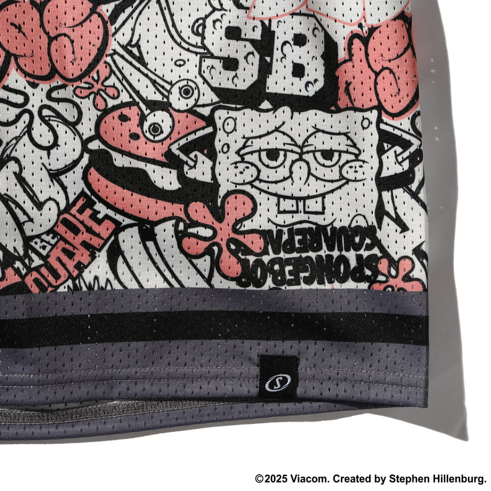 ジュニア ジャージーショーツ スポンジ・ボブ グラフィティ SJP25187S【4カラー展開】