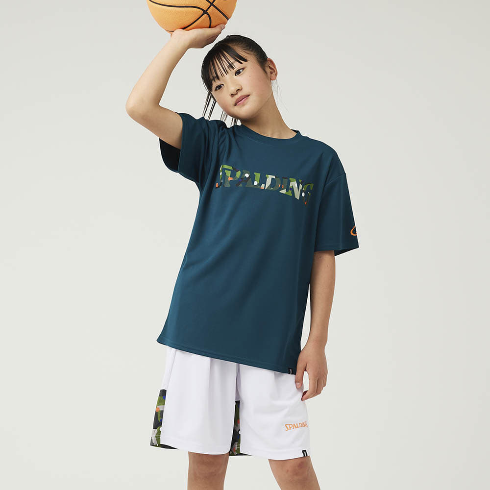 ジュニアTシャツ ポルカドット カモ ロゴ SJT24159【3カラー展開】