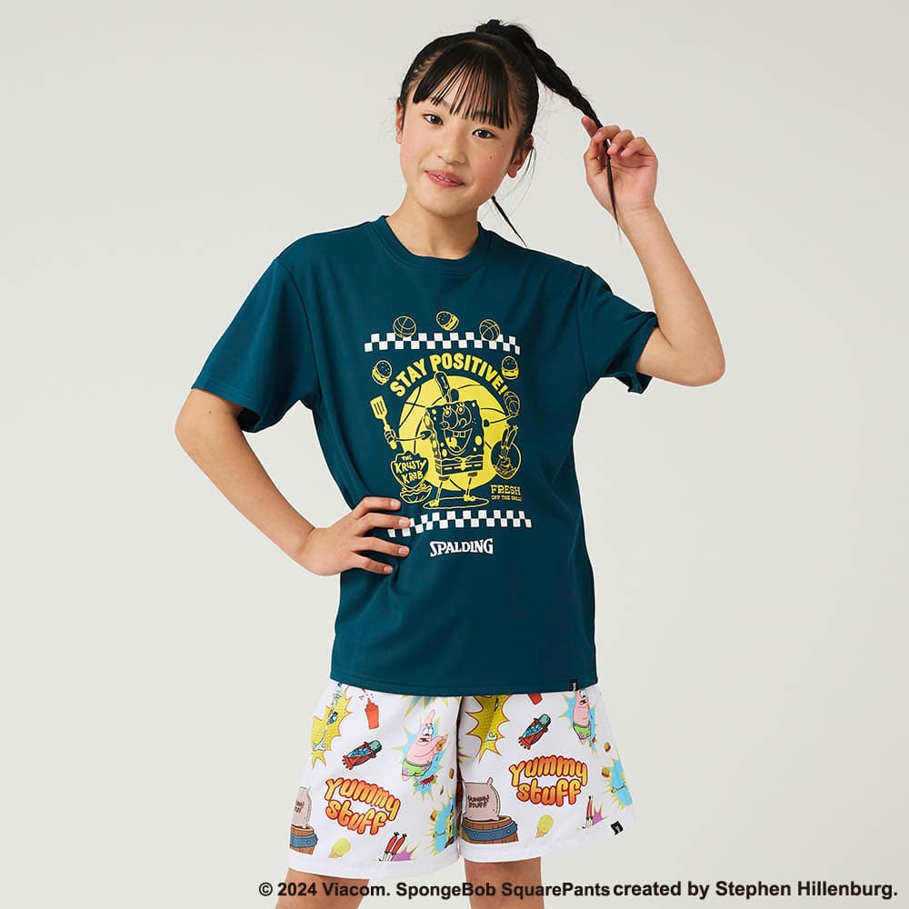 【Early Summer SALE：40%OFF 6/4 0時～6/18 23時59分まで】ジュニアTシャツ スポンジ・ボブ フレッシュ オフ ザ グリル SJT24166S【4カラー展開】