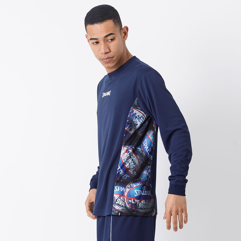 ロングスリーブ Tシャツ ボールプリント サイド SMT22125