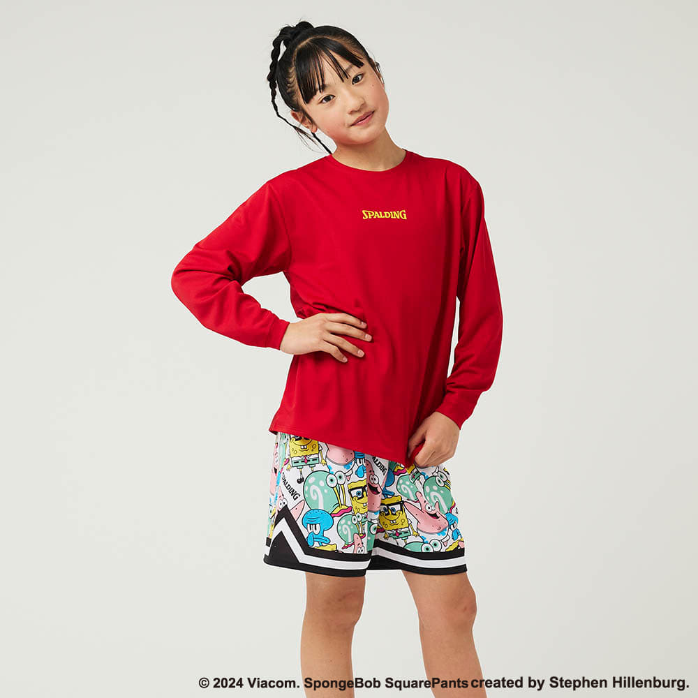 【Early Summer SALE：40%OFF 6/4 0時～6/18 23時59分まで】ジュニア ロングスリーブTシャツ パトリック スター ビッグフェイス SJT24170S【2カラー展開】