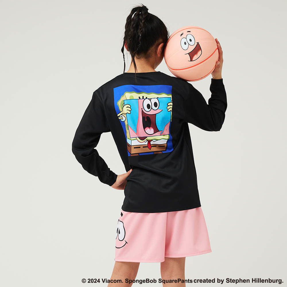 【Early Summer SALE：40%OFF 6/4 0時～6/18 23時59分まで】ジュニア ロングスリーブTシャツ パトリック スター ビッグフェイス SJT24170S【2カラー展開】