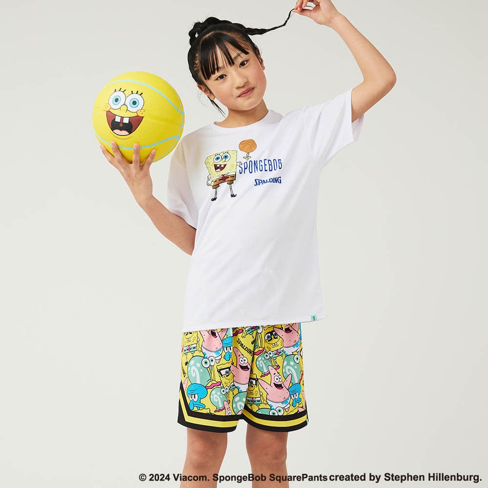ジュニアTシャツ スポンジ・ボブスピニング バスケットボール SJT24171S【4カラー展開】